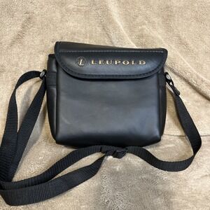 Leupold Binoculars Black Padded Soft Case Pouch ~ 6x6" Bonus Neck‎ Strap